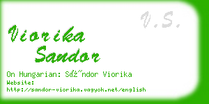 viorika sandor business card